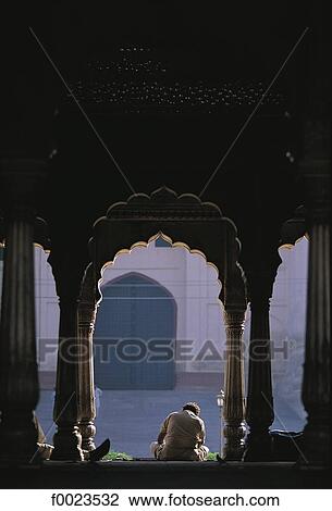 Stock Image - Pakistan, Punjab, Lahore, fort, Crystal Palace also called "Sheesh Mahal", arch. Fotosearch