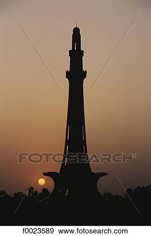 Pakistan, Punjab, Lahore, sunset on Minar-e-Pakistan View Large Photo Image Stock Photo - Pakistan, Punjab, Lahore, sunset on Minar-e-Pakistan. Fotosearch