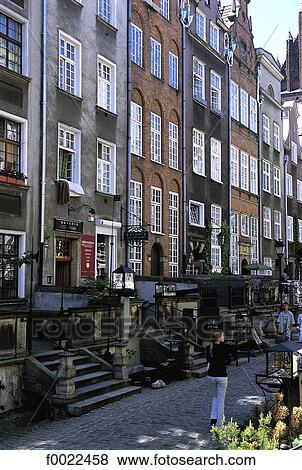 Poland, Gdansk, Mariacka Street View Large Photo Image Stock Photo - Poland, Gdansk, Mariacka Street. Fotosearch