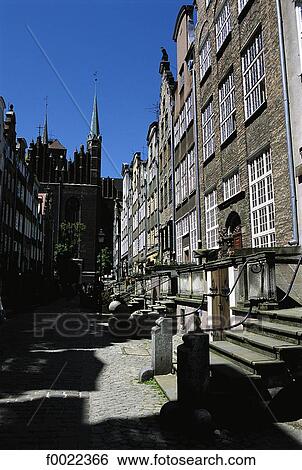 Poland, Gdansk, Mariacka Street View Large Photo Image Stock Photograph - Poland, Gdansk, Mariacka Street. Fotosearch
