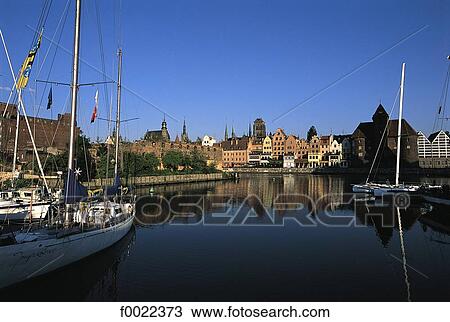 Poland, Gdansk, the quays of the Motlawa River and the medieval port crane View Large Photo Image Stock Image - Poland, Gdansk, the quays of the Motlawa River and the medieval port crane. Fotosearch