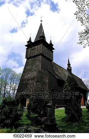 Poland, near Zakopane, Orawka, wooden church View Large Photo Image Stock Photo - Poland, near Zakopane, Orawka, wooden church. Fotosearch