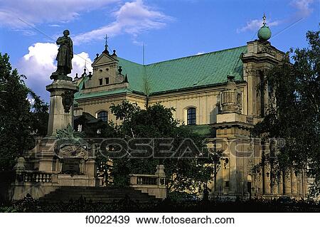 Stock Photo - Poland, Warsaw, old city, Carmelite Church. Fotosearch