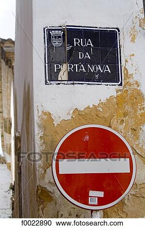 Portugal, Algarve, Faro, street plate View Large Photo Image Stock Image - Portugal, Algarve, Faro, street plate. Fotosearch
