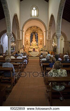 Portugal, Algarve, Loule, inside the church View Large Photo Image Stock Photo - Portugal, Algarve, Loule, inside the church. Fotosearch