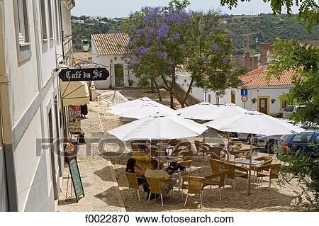 Portugal, Algarve, Silves, cafe terrace View Large Photo Image Stock Image - Portugal, Algarve, Silves, cafe terrace. Fotosearch
