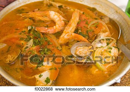 Stock Photo - Portugal, Algarve, Silves, typical shellfish dish. Fotosearch