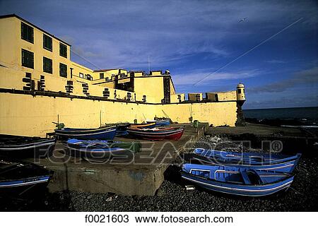 Stock Image - Portugal, Madeira, Funchal, port. Fotosearch