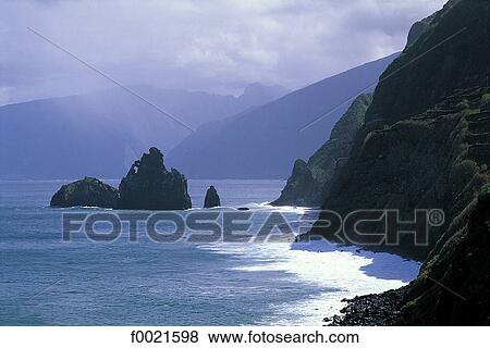 Portugal, Madeira, near Ribeira da Janela View Large Photo Image Stock Photo - Portugal, Madeira, near Ribeira da Janela. Fotosearch