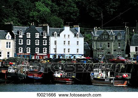 Scotland, Isle of Mull, Tobermory harbour View Large Photo Image Stock Photograph - Scotland, Isle of Mull, Tobermory harbour. Fotosearch