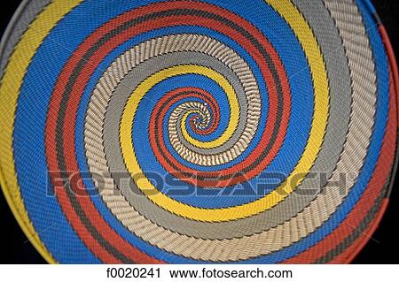 Stock Image - South Africa, Durban, Zulu art, decorative plate. Fotosearch