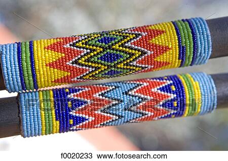 South Africa, Zululand, Thembalethu, spears whith grips decorated with pearls View Large Photo Image Stock Image - South Africa, Zululand, Thembalethu, spears whith grips decorated with pearls. Fotosearch