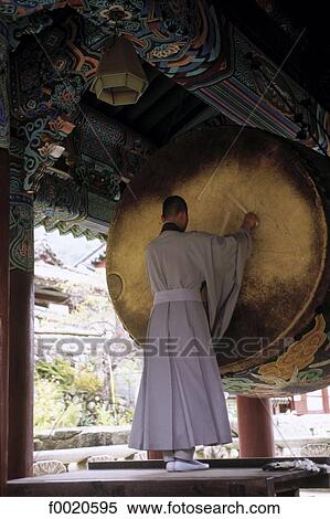 South Korea, Haein Sa Temple, call to pray View Large Photo Image Stock Photography - South Korea, Haein Sa Temple, call to pray. Fotosearch