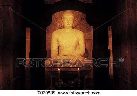 South Korea, Kyongju, Sokkuram cave, Buddha from the 8th century View Large Photo Image Stock Photo - South Korea, Kyongju, Sokkuram cave, Buddha from the 8th century. Fotosearch