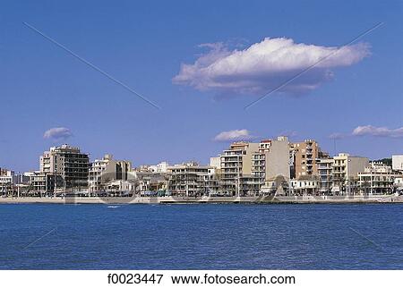 Spain, Balearic Islands, Majorca, Palma de Majorca, El Arenal, hotels on seafront View Large Photo Image Stock Photo - Spain, Balearic Islands, Majorca, Palma de Majorca, El Arenal, hotels on seafront. Fotosearch