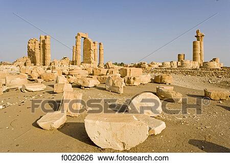 Sudan, Eastern Sahara, Soleib, Temple of Amon's ruins View Large Photo Image Stock Photograph - Sudan, Eastern Sahara, Soleib, Temple of Amon's ruins . Fotosearch