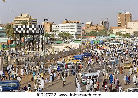 Stock Image - Sudan, Khartoum, around the Great Mosque. Fotosearch