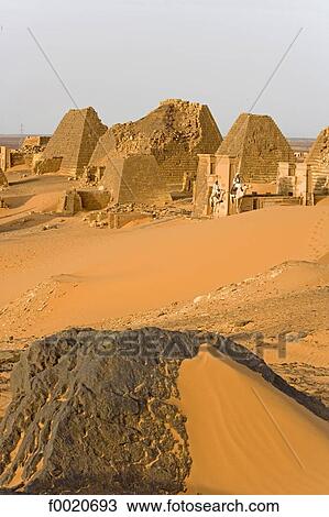 Stock Image - Sudan, Merowe necropolis. Fotosearch