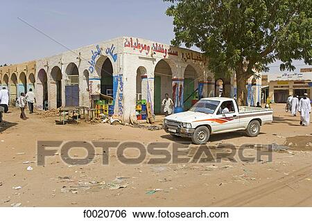 Stock Photograph - Sudan, Shendi, street scene. Fotosearch