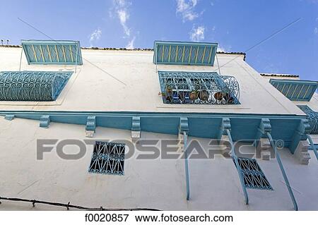 Tunisia, Tunis, house from the street View Large Photo Image Stock Photo - Tunisia, Tunis, house from the street. Fotosearch
