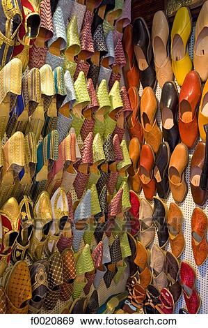 Tunisia, Tunis, souk, multicoloured Turkish slippers View Large Photo Image Stock Photo - Tunisia, Tunis, souk, multicoloured Turkish slippers. Fotosearch