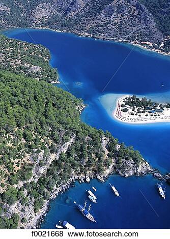 Turquey, Oludeniz, aerial view View Large Photo Image Stock Photo - Turquey, Oludeniz, aerial view. Fotosearch