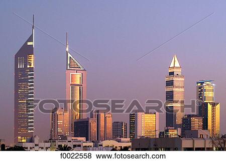 United Arab Emirates, Dubai, Emirates Towers and Dubai Tower View Large Photo Image Stock Photo - United Arab Emirates, Dubai, Emirates Towers and Dubai Tower. Fotosearch