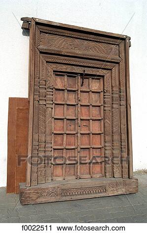 Stock Image - United Arab Emirates, Dubai, India imported door. Fotosearch