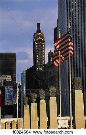 United States, Illinois, Chicago, bronze busts View Large Photo Image Picture - United States, Illinois, Chicago, bronze busts. Fotosearch