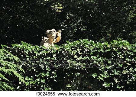 Stock Photography - United States, Washington DC, Hillwood Museum and Gardens, statue. Fotosearch