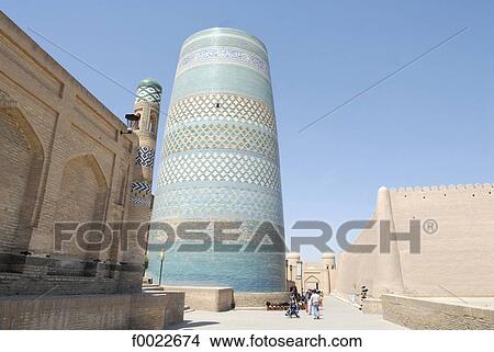 Uzbekistan, Khiva, Kalta Minor minaret View Large Photo Image Picture - Uzbekistan, Khiva, Kalta Minor minaret. Fotosearch
