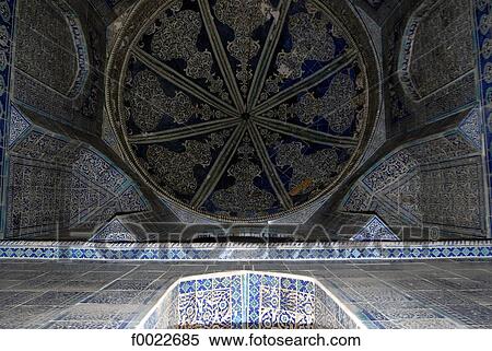 Stock Photography - Uzbekistan, Khiva, Pahlavan Mausoleum, ceiling. Fotosearch