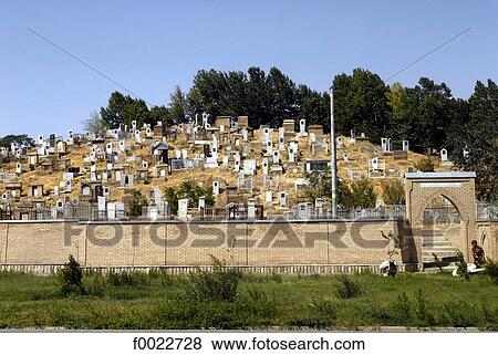 Stock Photo - Uzbekistan, Samarkand, cimetery. Fotosearch