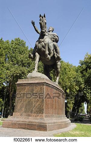 Uzbekistan, Tashkent, equestrian statue of Amir Timur (Tamerlane) View Large Photo Image Stock Image - Uzbekistan, Tashkent, equestrian statue of Amir Timur (Tamerlane). Fotosearch