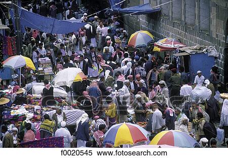 Yemen, Sanaa, souk al Milh View Large Photo Image Stock Photography - Yemen, Sanaa, souk al Milh. Fotosearch