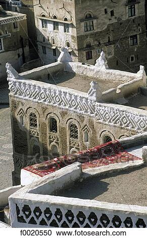 Yemen, Sanaa, terrace roofs View Large Photo Image Stock Image - Yemen, Sanaa, terrace roofs . Fotosearch