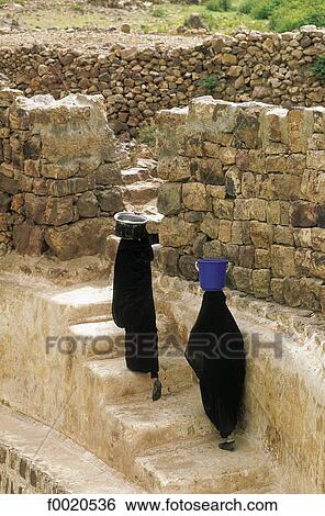 Yemen, Shahara, water duty View Large Photo Image Stock Photograph - Yemen, Shahara, water duty. Fotosearch