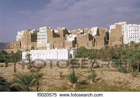 Yemen, Shibam, the Manhattan of desert View Large Photo Image Stock Photography - Yemen, Shibam, the Manhattan of desert. Fotosearch