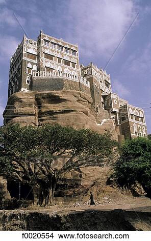 Yemen, Wadi Dahr, Rock Palace View Large Photo Image Picture - Yemen, Wadi Dahr, Rock Palace. Fotosearch