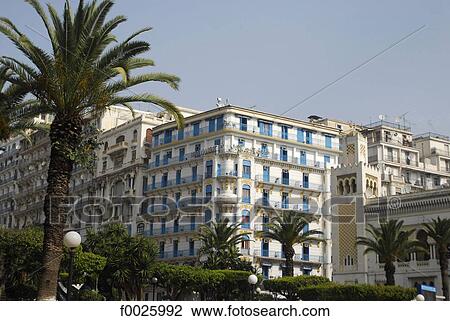 Algeria, Algiers, Albert Ier Hotel View Large Photo Image Stock Image - Algeria, Algiers, Albert Ier Hotel. Fotosearch