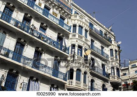 Stock Image - Algeria, Algiers, building of colonial period. Fotosearch
