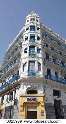 Algeria, Algiers, building of colonial period View Large Photo Image Stock Photo - Algeria, Algiers, building of colonial period. Fotosearch