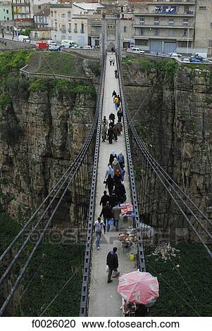 Stock Image - Algeria, Constantine, passerelle Perregaux. Fotosearch