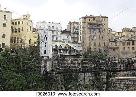 Stock Photo - Algeria, Constantine, passerelle Perregaux. Fotosearch