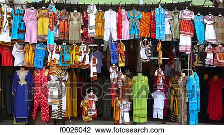 Stock Image - Algeria, Kabylia, Kabyle costumes on the roadside. Fotosearch