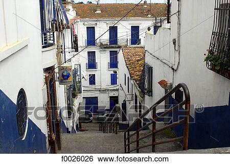 Stock Photograph - Algeria, Little Kabylia, Bejaïa, lane. Fotosearch