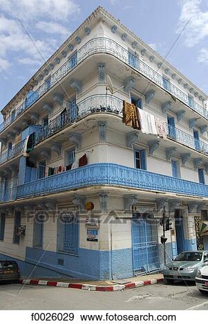 Stock Photo - Algeria, Little Kabylia, Bejaïa, seafront building. Fotosearch