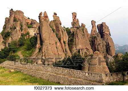 Stock Image - Bulgaria, belogradchik, fortress and rocks. Fotosearch