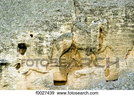 Stock Photo - Bulgaria, Madara plateau, the Madara Rider. Fotosearch