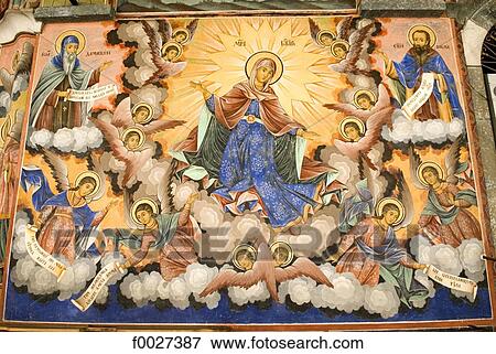 Bulgaria, Rila, monastery, fresco View Large Photo Image Stock Photo - Bulgaria, Rila, monastery, fresco. Fotosearch